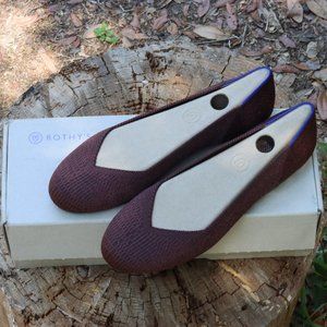 Retired Rothy's Truffle Python Flats Size 7 NIB